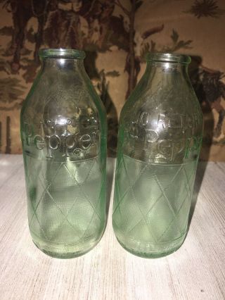 Vintage Dr Pepper Grenade Bottle Set 6 Oz (2)