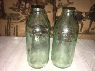 Vintage Dr Pepper Grenade Bottle Set 6 oz (2) 3