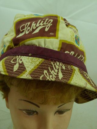 Vintage Schlitz Beer Fishing Hat Bucket Cap Skully 