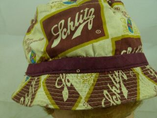 Vintage Schlitz Beer Fishing Hat Bucket Cap Skully ' s XL 2