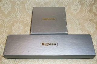 2 Vintage Cleveland Ohio Dept Store Jewelry Gift Box Higbee 