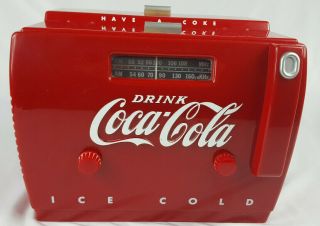 Vintage Coca - Cola Old Time Cooler Am/fm Radio Cassette Player Otr 1949