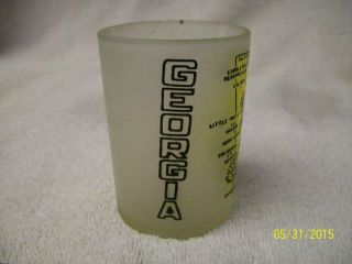 Vintage 1960 - 70 ' s Georgia souvenir frosted shot glass 5