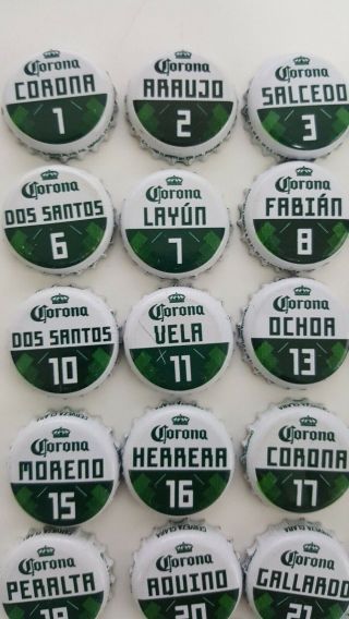 MEXICO - BEER CORONA - 23 BOTTLE CAPS - FIFA WORLD CUP RUSSIA 2018 - FULL SET 3