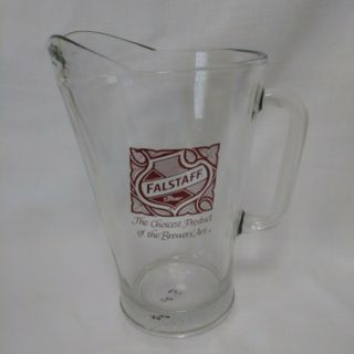 Vintage Falstaff Beer Large Glass Pitcher