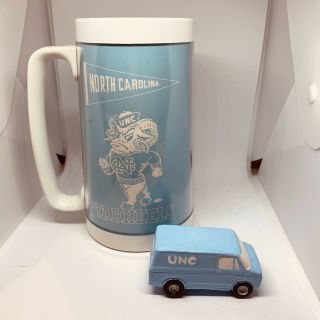 Unc Thermo - Serv North Carolina Tar Heels Plastic Tumbler Mug And Ceramic Van