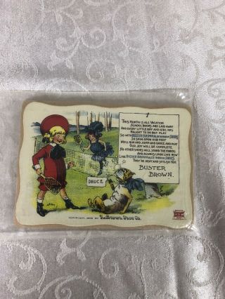 Vintage Buster Brown Shoes Advertising Magnet Decor 5 1/4” By 4 1/2”