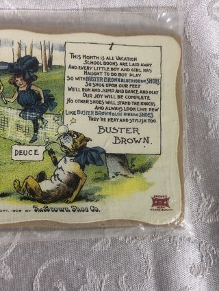 Vintage Buster Brown Shoes Advertising Magnet Decor 5 1/4” By 4 1/2” 3