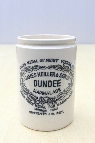 Vintage C1930s 1lb Taller Size James Keiller Dundee Marmalade Maling Pot Jar