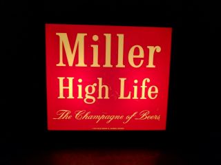 Miller High Life Antique Vintage Beer Light Bar Sign