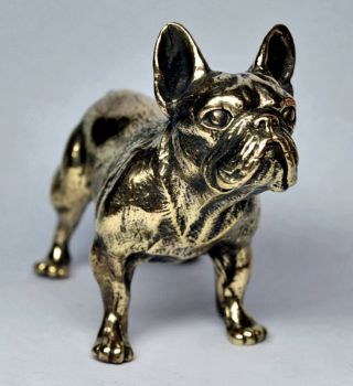 French Bulldog - A Bronze Bulldog Miniature,  Bulldog Statuette,  Metal Bulldog