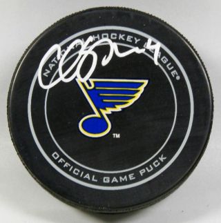 Carl Gunnarsson Signed St Louis Blues Official Game Puck Autograph 1006793