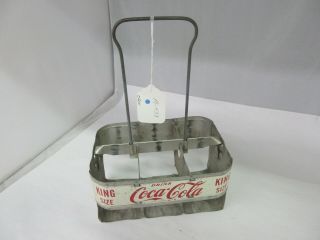 Vintage Advertsing Coke Coca Cola Metal 6 Bottle Carrier M - 433