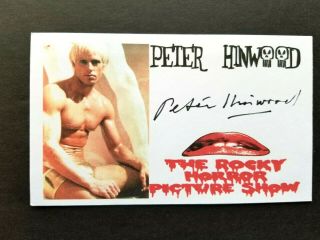 Peter Hinwood " The Rocky Horror Picture Show " Autographed 3x5 Index Card