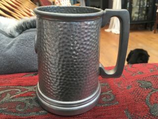 Vintage Collectible Pewter Tankard " The Last Drop " Glass Base,  Made In England