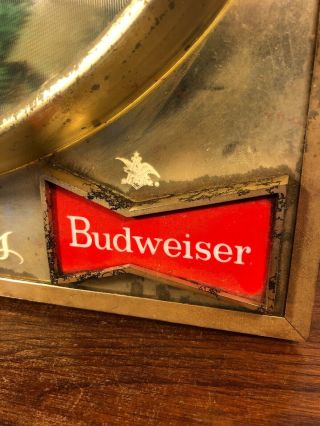 Vintage Lighted 3D Bubble Rainbow Trout Fishing Light Budweiser Beer Bar Sign 8