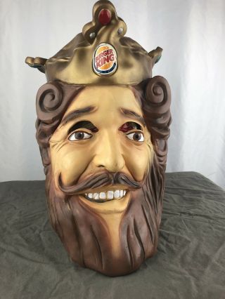 Burger King Vinyl Full Head Adult Mask 2007 Rubies Vgc