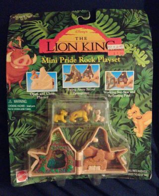 Mattel The Lion King Mini Pride Rock Playset.  Nib,  Packaging Bent