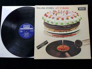 The Rolling Stones Let It Bleed Lp Uk 1st Boxed Decca 1969 Stickered Skl 5025