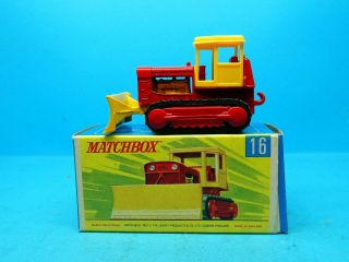 C1960s Matchbox Lesney Case Tractor Diecast Toy Model Vehicle No 16