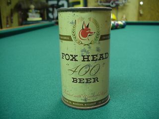 Fox Head 400 Beer Flat Top Beer Can
