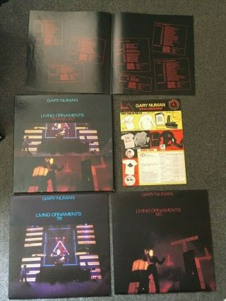 Gary Numan - Living Ornaments 79 And 80 Box Set (vinyl) Inc Tour & Merch.  Sheets