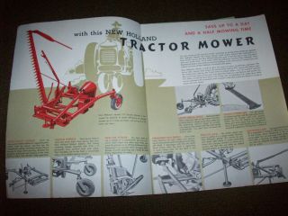 1950 ' s Holland Forage Harvester & 120 Tractor Mower Advertising Brochures 4