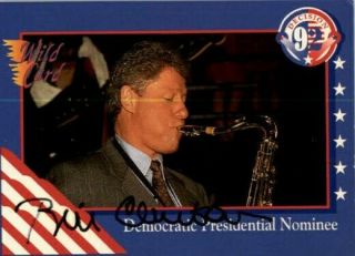 Bill Clinton Signed Ipa In Person Autographed Trading Card Ed3276