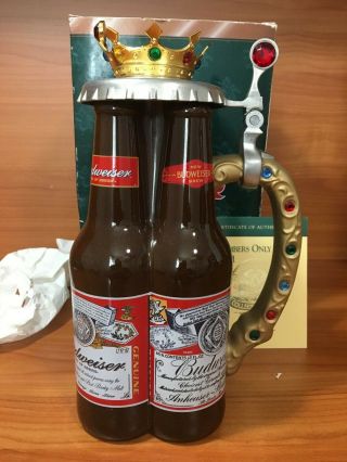 Anheuser Busch AB 2001 King of Beers Members Only Club Stein Budweiser Bottles 2