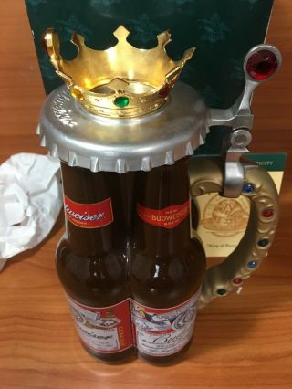 Anheuser Busch AB 2001 King of Beers Members Only Club Stein Budweiser Bottles 3