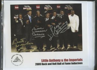Little Anthony & The Imperials Signed 8x10 Photo Auto Autograph W/ Loa