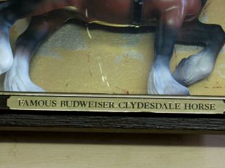 VINTAGE 1950 ' s BUDWEISER BEER CLYDESDALE SHADOW BOX BAR LIGHT SIGN 1 3