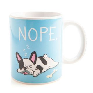 444151 French Bulldog Nope Puppy Snoozing 12oz Coffee Tea Mug Cup In Gift Box