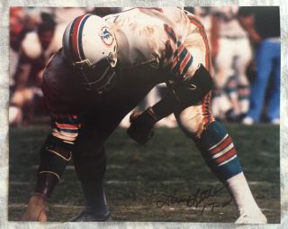 Larry Little Signed 8 X 10 Photo Football Autographed Hall Of Fame