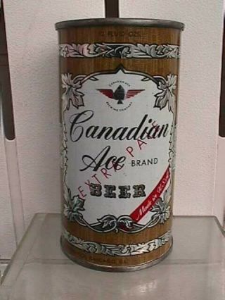 Canadian Ace Ft Beer Can Keglined Vanity Lid Exc Chicago Ill