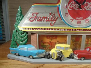 Vintage Coca Cola Family Diner Drive In Clock Burwood USA 4