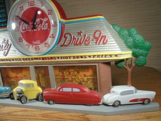 Vintage Coca Cola Family Diner Drive In Clock Burwood USA 5