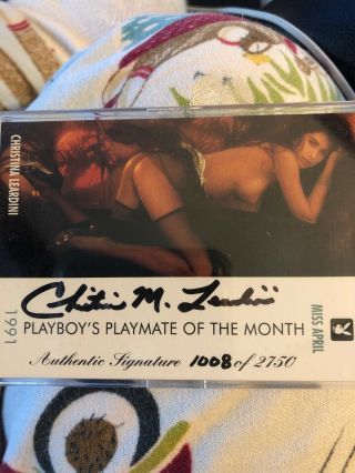 Signed Playboy Playmate Christina Leardini Card From The Pin - Up Factory