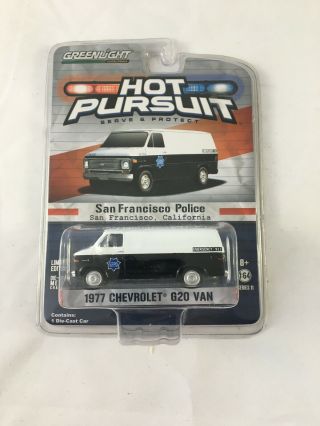 Greenlight Hot Pursuit,  San Francisco,  Ca - 1977 Chevy Van,  1:64