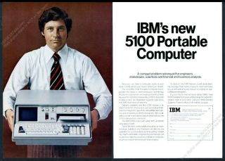1975 Ibm 5100 Portable Computer Photo Vintage Print Ad