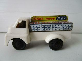 Vintage Wells Brimtoy Model Dairy Truck Drink More Milk Lorry Pocket Toy