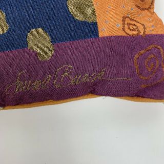 Laurel Burch Cat Tapestry Square Throw Pillow 18 x 18 Colorful Orange 4