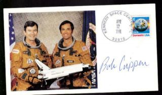 Nasa Sts - 1 Crew Space Shuttle Philatelic Bob Crippen Signed