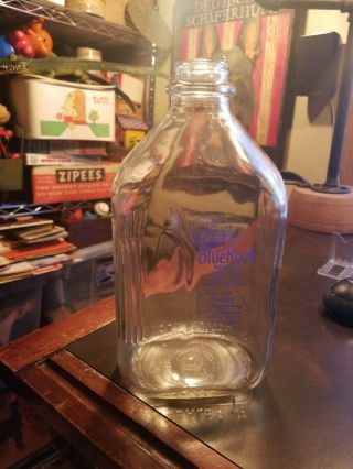 Vintage Bob Hoffman York Barbell Co PA Half Gallon Spring Water Glass Bottle 3