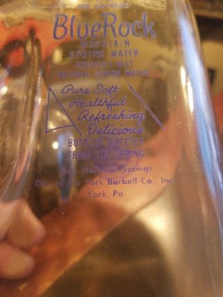 Vintage Bob Hoffman York Barbell Co PA Half Gallon Spring Water Glass Bottle 5