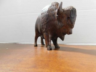 Hand Carved From (Sono) Iron Wood - - BUFFALO - - With Exellent Details - - 1` 4