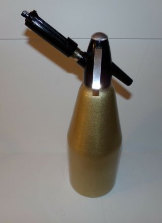 Isi Austria Soda Seltzer Siphon Sparkling Water Metalic Gold 1000ml Retro Style
