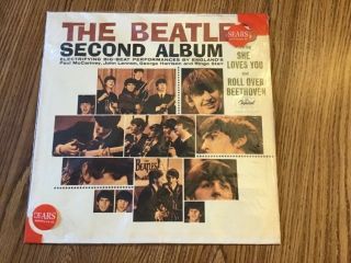 “the Beatles Second Album” U.  S.  1964 Lp In Sears Baggie Near -