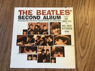 “The Beatles Second Album” U.  S.  1964 LP in Sears baggie near - 3