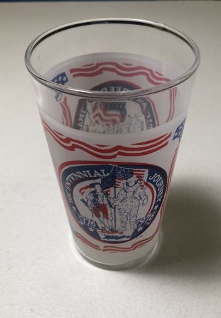 Vintage 1776 - 1976 American Freedom Train Bicentennial Journey Glass Usa Patriot